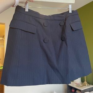 Zara pinstripe miniskirt with button detail